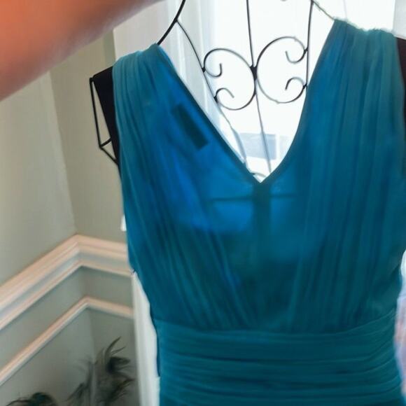 Emilio Pucci Gathered silk and cotton blend chiffon top azure size 8 - Picture 12 of 14